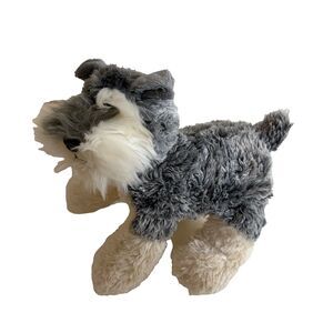 Aurora World Schnauzer Dog Plush Stuffed Animal Gray 12" Puppy